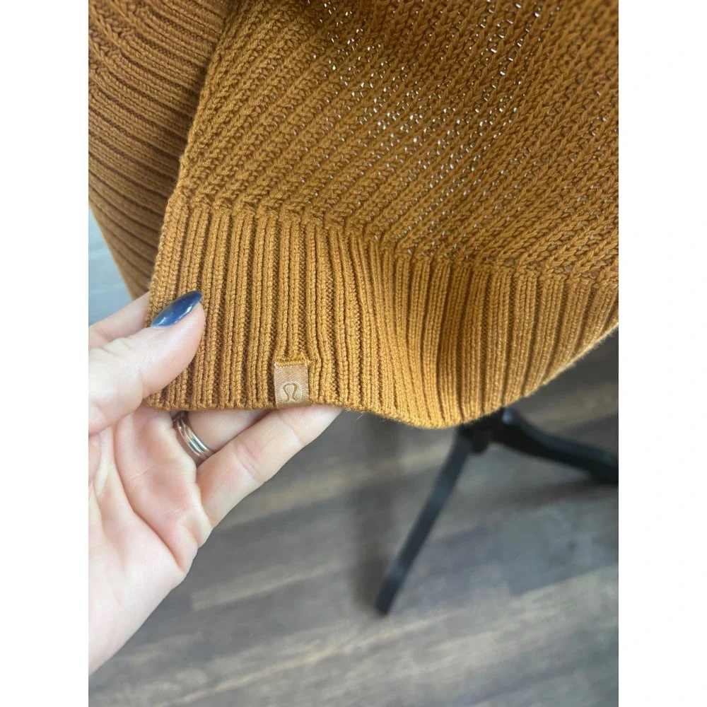 Lululemon Softer‎ Still Cashmere Blend Wrap Zip Sweater M/L athleisure layered